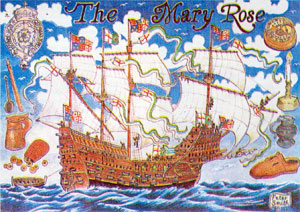 Красавица «Мэри Роуз» затонула на рейде Портсмута в 1545 г. Останки ее недавно были подняты со дна моря и выставлены в музее